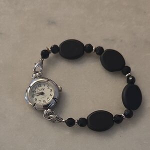 Swap Black Beaded Watch Bracelet